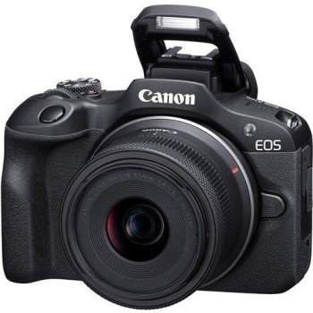 camara canon eos r100 + lente 18 - 45 isstm