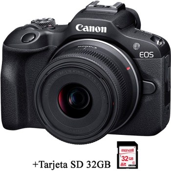 canon eos r100 cámara mirrorless con lente 18-45 mm